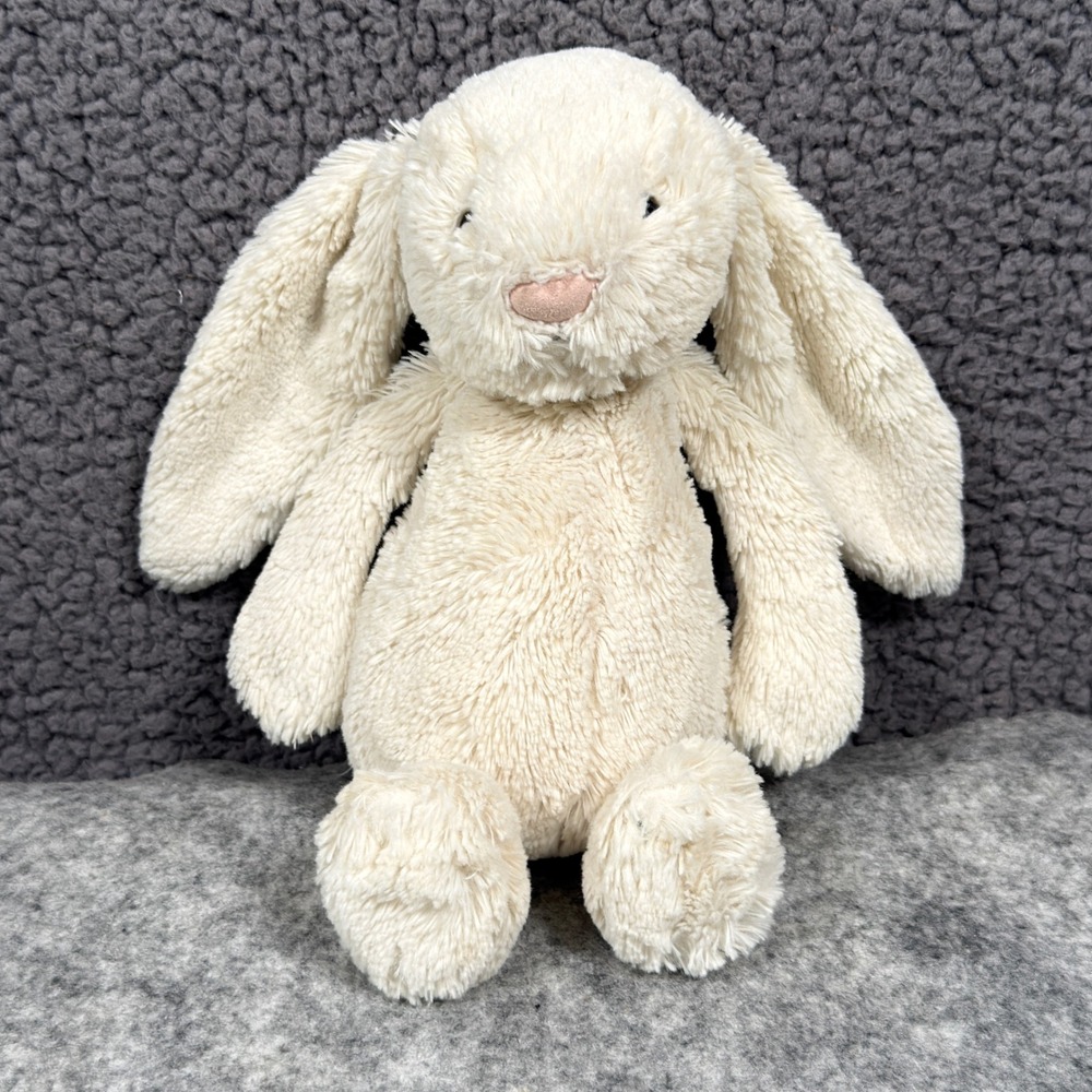 Jellycat Bashful Bunny Cream Plush Stuffed Animal Floppy Ears Large 12 Inch